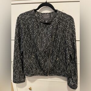 The Limited Striped Black and White Blazer